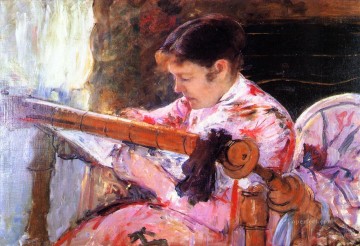 Lydia at the Tapestry Loom mothers children Mary Cassatt Oil Paintings